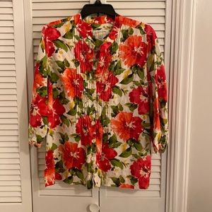 Jones New York floral shirt